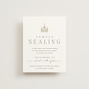 "City Center" - Reception Cards in Cotton by Erin L. Wilson - Front
