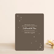 "Fireflies" - Reception Cards in Zuni Brown by Paige Rothhaar - Front