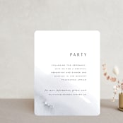 "Blueridge" - Reception Cards in Ocean by Leah Bisch - Front