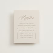"Emblem" - Reception Cards in Champagne by Everett Paper Goods - Front
