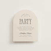 "Riviera" - Reception Cards in Linen by Kelly Schmidt - Front