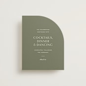 "Boulevard" - Reception Cards in Moss by Megan Davis - Front