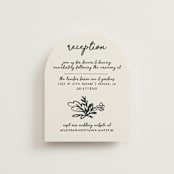 "Botanical Crest" - Reception Cards in Ink by Kelly Watkins - Front