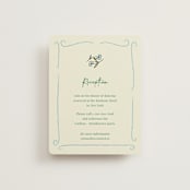 "The Pairfect" - Reception Cards in Waterlily by Helena Vitto - Front