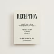 "Flynn" - Reception Cards in Ash by Kelly Watkins - Front
