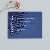 "Acapulco" - Reception Cards in Indigo by Angela Marzuki - Front