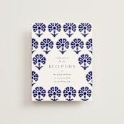 "Topkapi" - Reception Cards in Cobalt by Nazia Hyder - Front