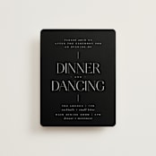 "Modern Type" - Reception Cards in Moon by Heather Cairl - Front