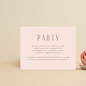 "Casablanca" - Reception Cards in Blush by Lori Wemple - Front