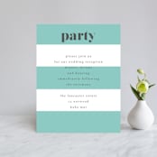"Summer Palm" - Reception Cards in Leaf by Baumbirdy - Front