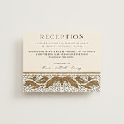"Floral mosaic" - Reception Cards in Sand by GeekInk Design - Front