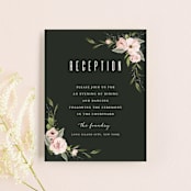 "Diamond Blush" - Reception Cards in Rose by Susan Moyal - Front
