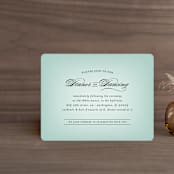 "Big City - Washington DC" - Reception Cards in Mint Green by Hooray Creative - Front