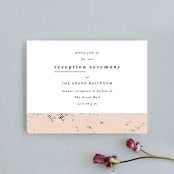 "New York" - Reception Cards in Blush by Nazia Hyder - Front