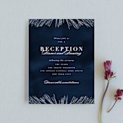 "Frosty chic" - Reception Cards in Peacock by Creo Study - Front