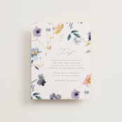 "Cheerful Bouquet" - Reception Cards in Chardonnay by Lori Wemple - Front