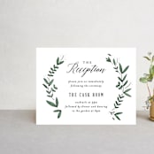 "Floral Wreath" - Reception Cards in Fresh by Kelly Schmidt - Front