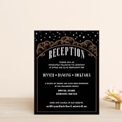 "Grand Natura" - Reception Cards in Noir by GeekInk Design - Front