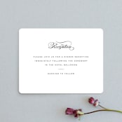 "Waltz" - Reception Cards in Tuxedo by Lori Wemple - Front