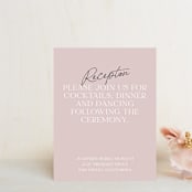 "Marry You" - Reception Cards in Blush by Design Lotus - Front