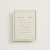 "Framed Floral" - Reception Cards in Mustard by Baumbirdy - Front