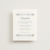 "Vintage Sketched" - Reception Cards in Wisteria by Jenna Holcomb - Front