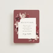 "Emyn" - Reception Cards in Burgundy by Itsy Belle Studio - Front