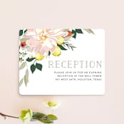 "Spring Blooms" - Reception Cards in Blush by Susan Moyal - Front