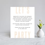 "With Great Joy" - Reception Cards in Peach by Up Up Creative - Front
