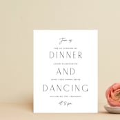 "Perfect Balance" - Reception Cards in Onyx by Lauren Chism - Front