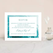 "New Wave" - Reception Cards in Marine by Kaydi Bishop - Front