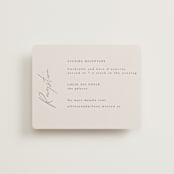 "Love Note" - Reception Cards in Ecru by AK Graphics - Front