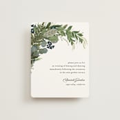 "Side Swept" - Reception Cards in Navy by Susan Moyal - Front