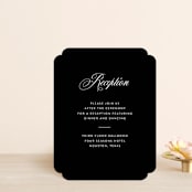 "our moment" - Reception Cards in Tuxedo by Jill Means - Front