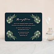 "Fresh Greenery" - Reception Cards in Mystic Forest by Jennifer Postorino - Front