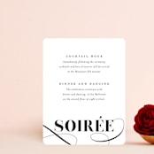 "whimsical ampersand" - Reception Cards in Black Tie by Laura Hamm - Front