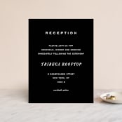 "Enamored" - Reception Cards in Obsidian by Kimberly FitzSimons - Front