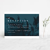 "AMAYA" - Reception Cards in Deep Sea by Melanie Kosuge - Front