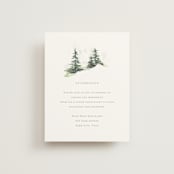 "On the Slopes" - Reception Cards in Fog by Mere Paper - Front