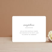 "Of Note" - Reception Cards in Pearl by Olivia Raufman - Front