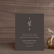 "Herb Garden" - Reception Cards in Taupe by Sarah Brown - Front