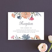 "Romantic Watercolor Flora" - Reception Cards in Dhalia by Petra Kern - Front
