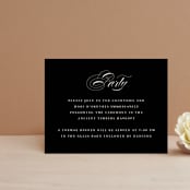 "initals" - Reception Cards in Champagne by Lori Wemple - Front