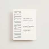 "Monumental" - Reception Cards in Cotton by Jessie Steury - Front