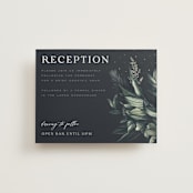"Vintage Botanicals" - Reception Cards in Sage by GeekInk Design - Front