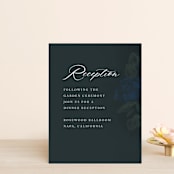 "Peaceful Garden" - Reception Cards in Deep Sea by Jill Means - Front