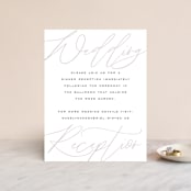 "Cummings" - Reception Cards in Cotton by Amy Kross - Front