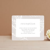 "Winter Birch" - Reception Cards in Natural by Melanie Severin - Front