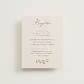"Delicate monogram" - Reception Cards in Ecru by Hooray Creative - Front
