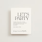 "Casual" - Reception Cards in Pearl by Owl and Toad - Front